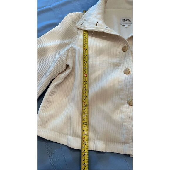 ARMANI COLLEZIONI WHITE BOLERO BLAZER JACKET 3/4 SLEEVES SZ 8 - Picture 4 of 11